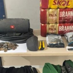 Homem de 37 anos é preso em Três Lagoas suspeito de furtar pastelaria; objetos recuperados incluem dinheiro e eletrônicos