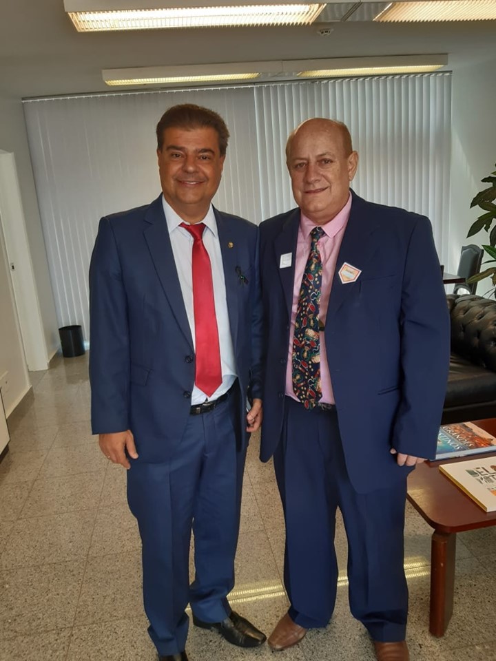 O senador Nelsinho Trad e o ex-vereador João Mamão.