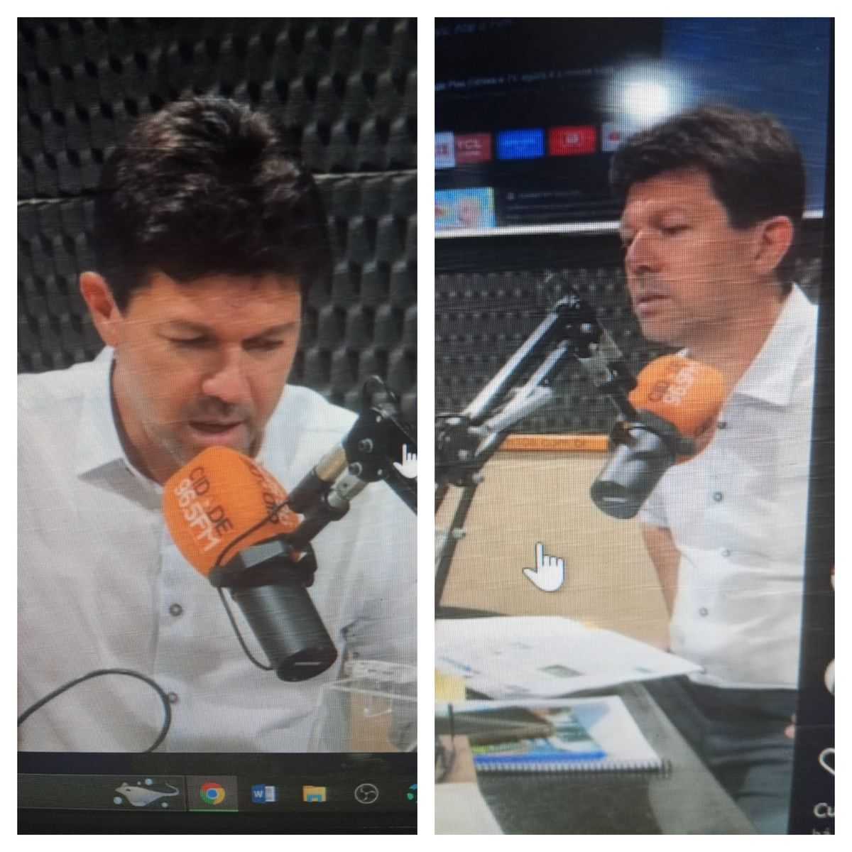 Cleverson hoje na FM Cidade. 