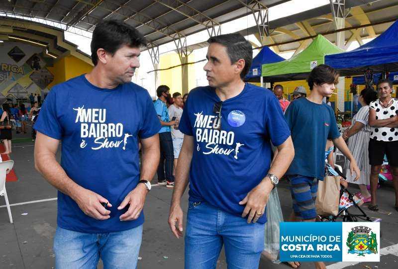 Prefeito Cleverson e o vice Roni Cota. 