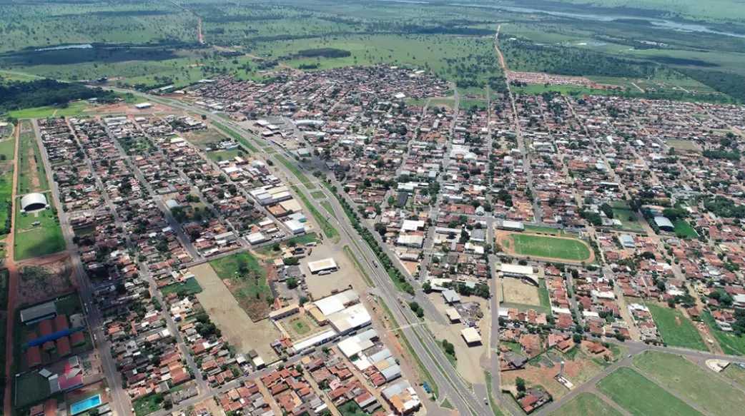 Vista aérea do município de Bataguassu, no leste do Estado (Foto: Semagro)