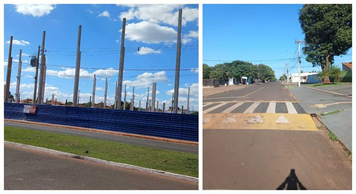 (foto) Construção de um novo atacadista em Costa Rica.(foto) Rua José Pereira da Silva, centro. 