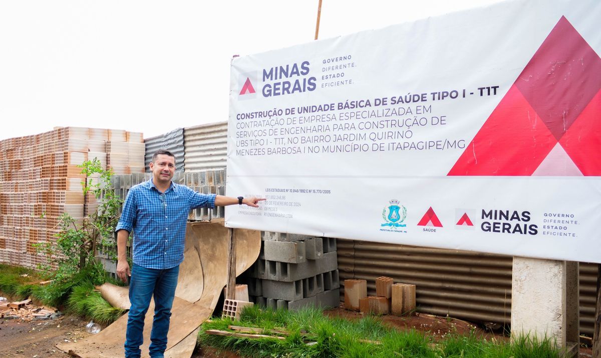 Prefeitura de Itapagipe está construindo uma UBS no bairro Jardim Quirino Menezes