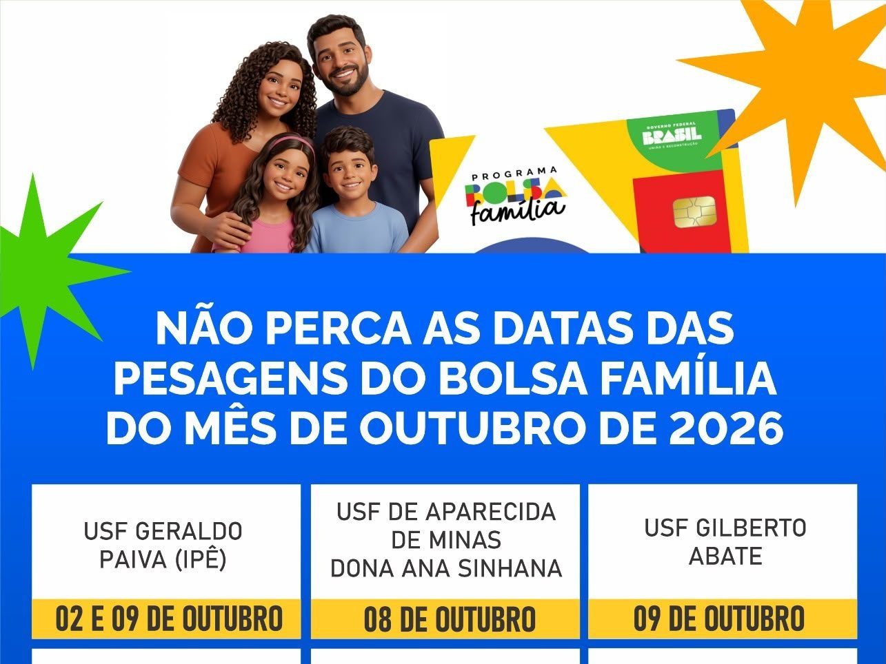 ATENÇÃO, BENEFICIÁRIOS DO BOLSA FAMÍLIA!