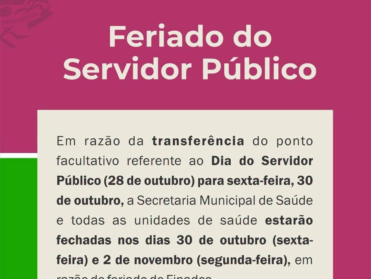 Feriado Saúde