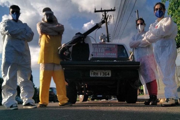 Força Tarefa da prefeitura está aplicando defensivo 