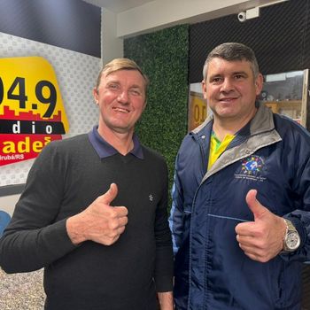  presidente do Legislativo, Fabiano Valdeci Ruppenthal, e O vereador Vilson Lamb BudkE