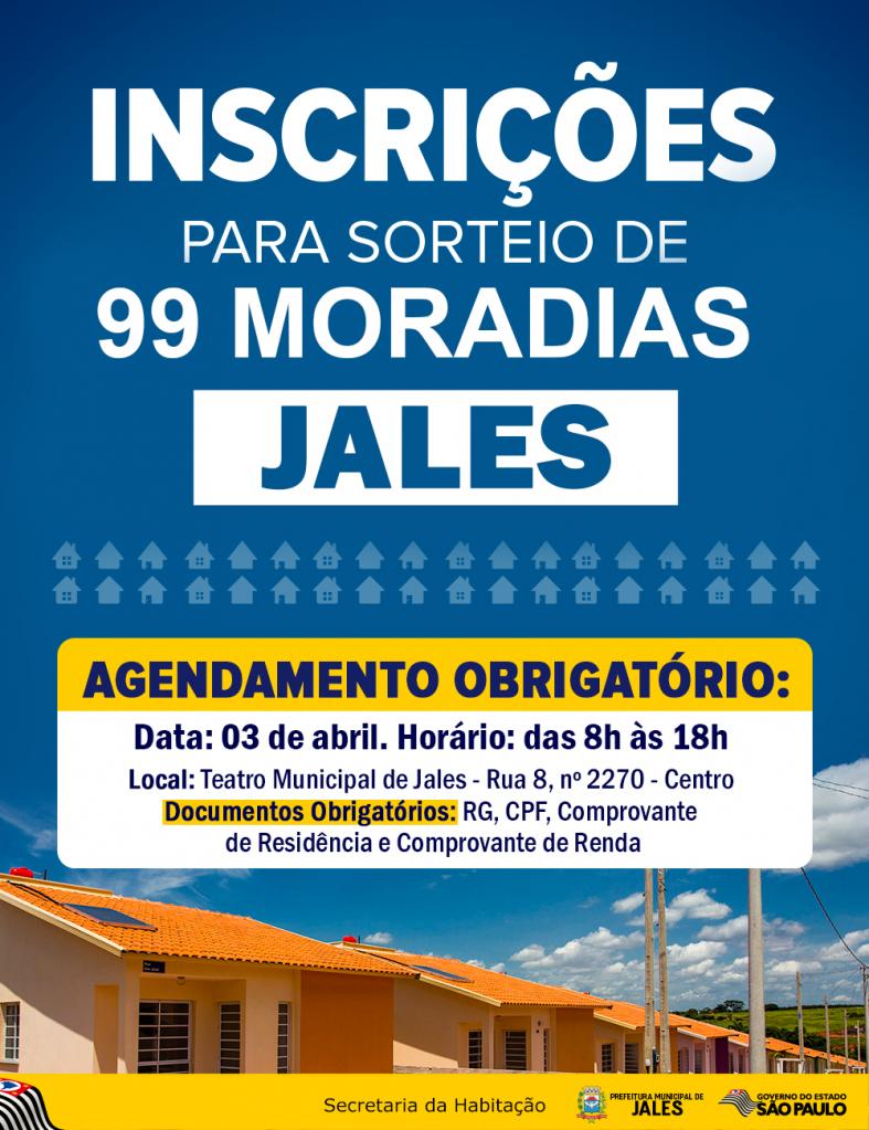 CDHU e Prefeitura abrem inscrições para sorteio de 99 moradias populares em Jales