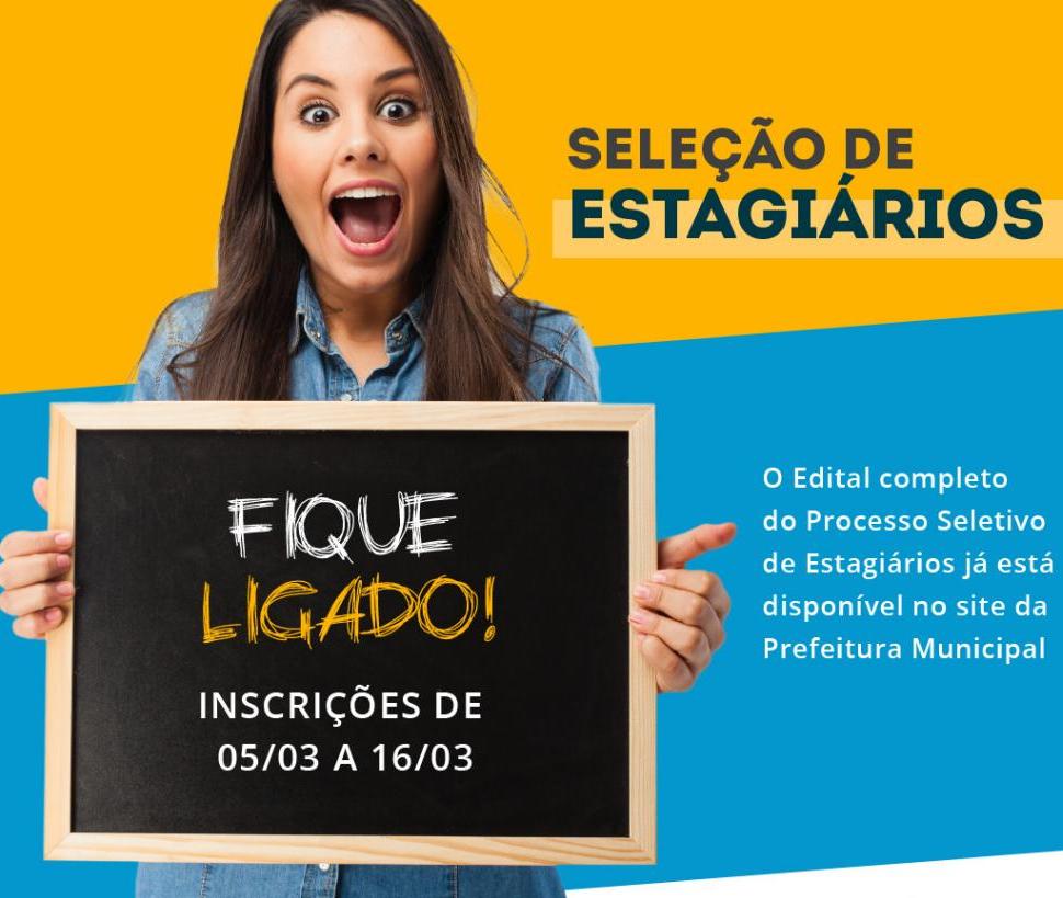 Prefeitura de Urânia abre processo seletivo para contratação de estagiários