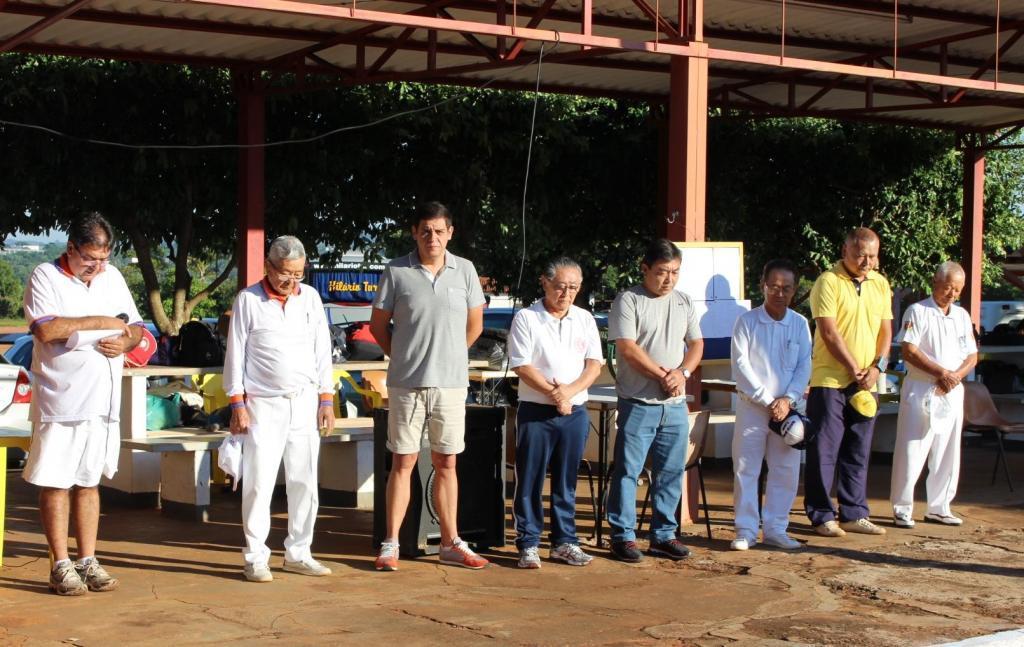 Autoridades presentes na abertura do Torneio de Gateball
