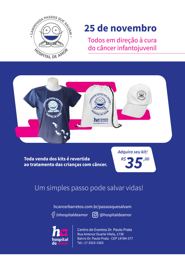 Kit da ‘Caminhada Passos que Salvam’ já pode ser adquirido