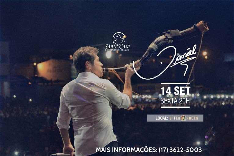 Santa Casa de Jales apresenta show com Daniel no próximo mês