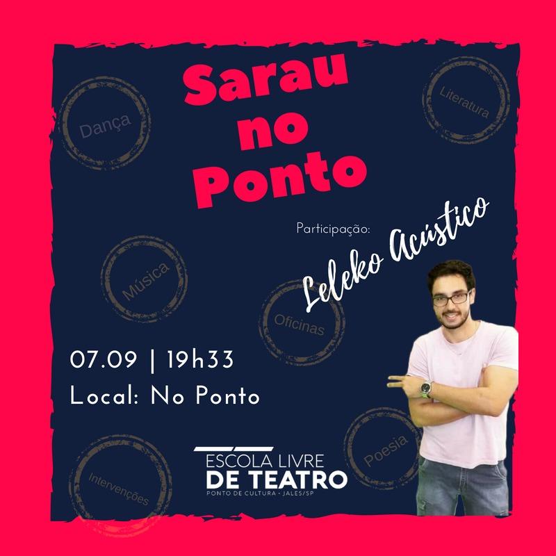 Segundo “Sarau no Ponto” será realizado no feriado de 7 de setembro
