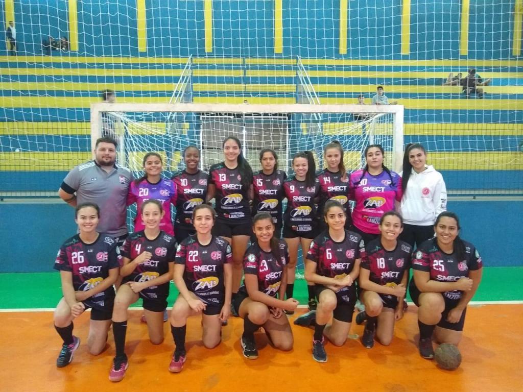 As meninas do Handebol Sub20 também fizeram bonito na competição: ouro para elas