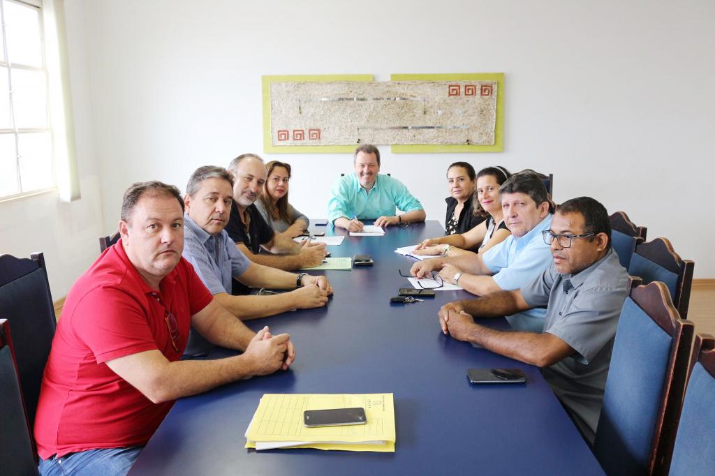 Conselheiros do Instituto Municipal de Previdência Social se reuniram com o prefeito Flá