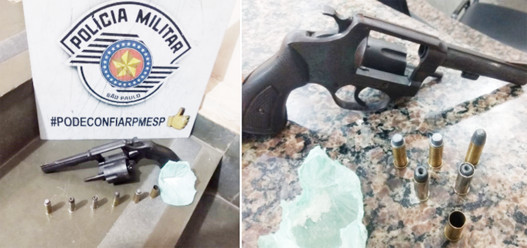 Homem é preso com cocaína e revólver em Fernandópolis