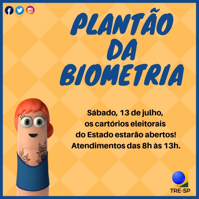 Plantão da biometria acontece neste sábado