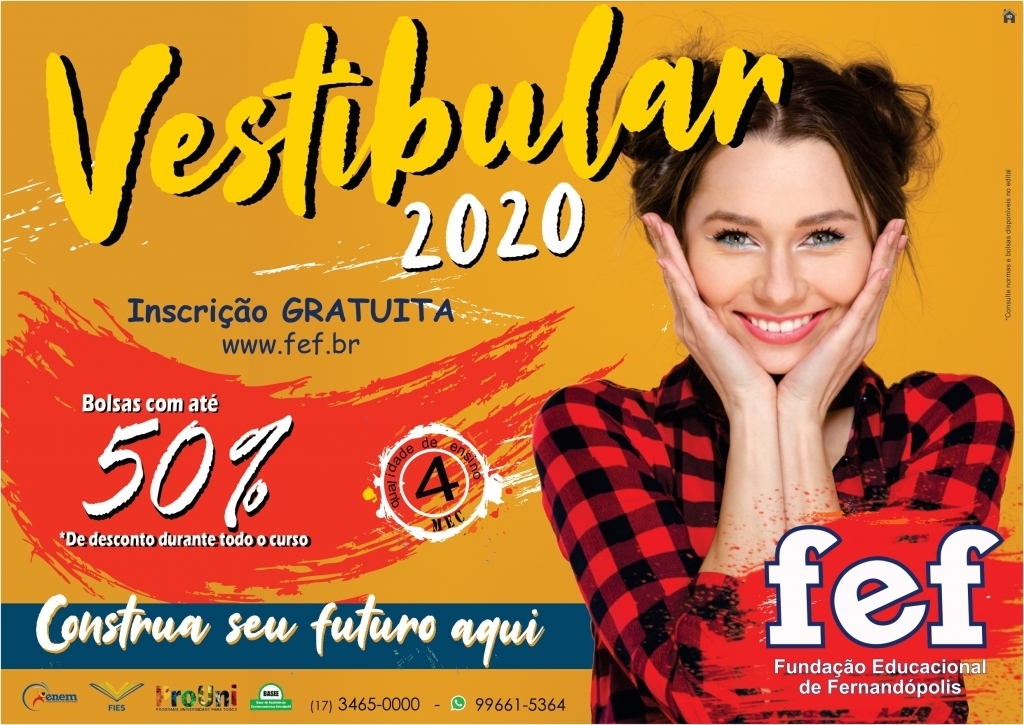 FEF abre inscrições do Vestibular 2020