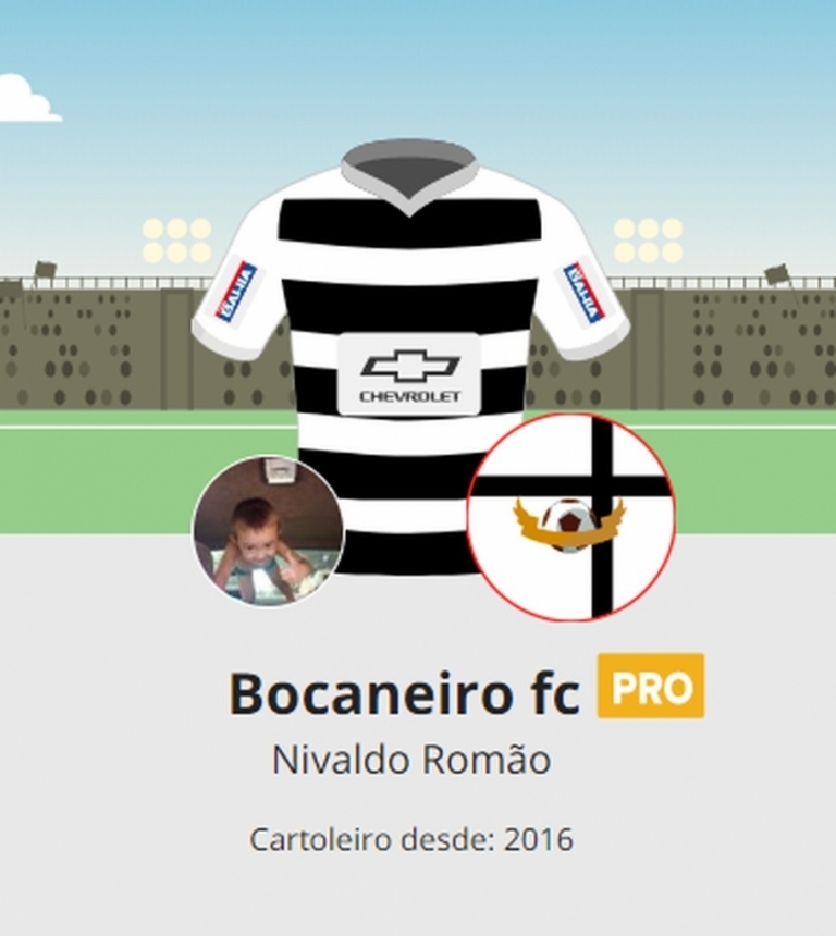 Escudo do Bocaneiro fc, melhor time do Cartola PRO em julho
