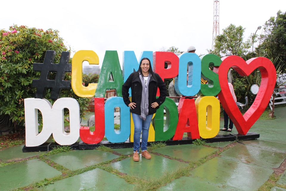 A primeira-dama Andréa não resistiu aos lindos cenários da cidade