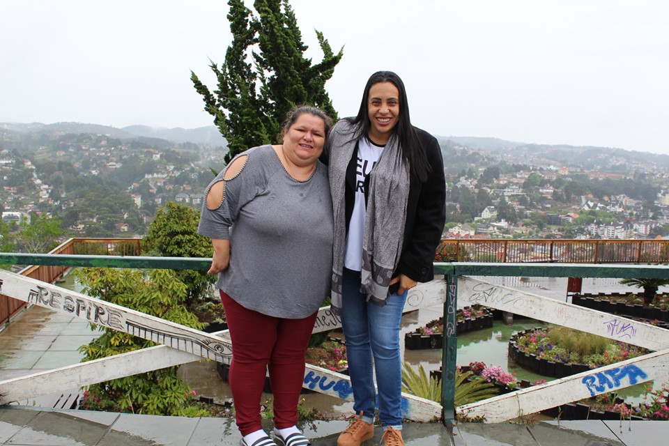 A secretária municipal de assistência social, Eliane Guimarães e a primeira-dama Andréa