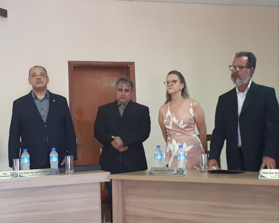 Respectivamente, o deputado federal, o prefeito do município de Mesópolis, Leandro Polarini, a primeira-dama, Marinangela Polarini e o vice-prefeito, Celso Garcia