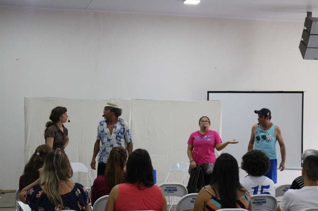 O evento contou com a presentação de uma peça teatral da Companhia Livre, de Rio Preto