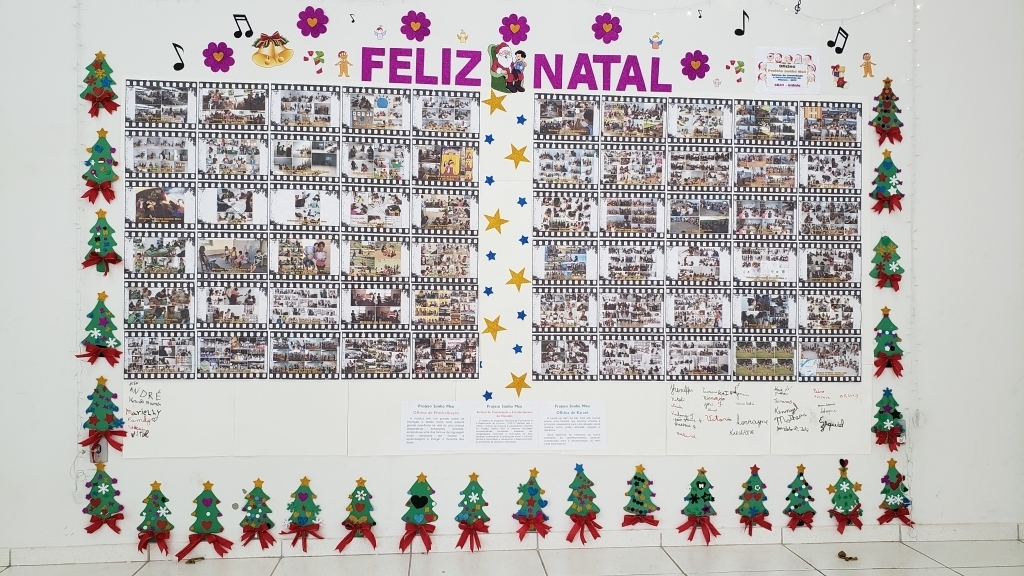 Todo o trabalho desenvolvido ao longo do ano foi resumido no lindo painel