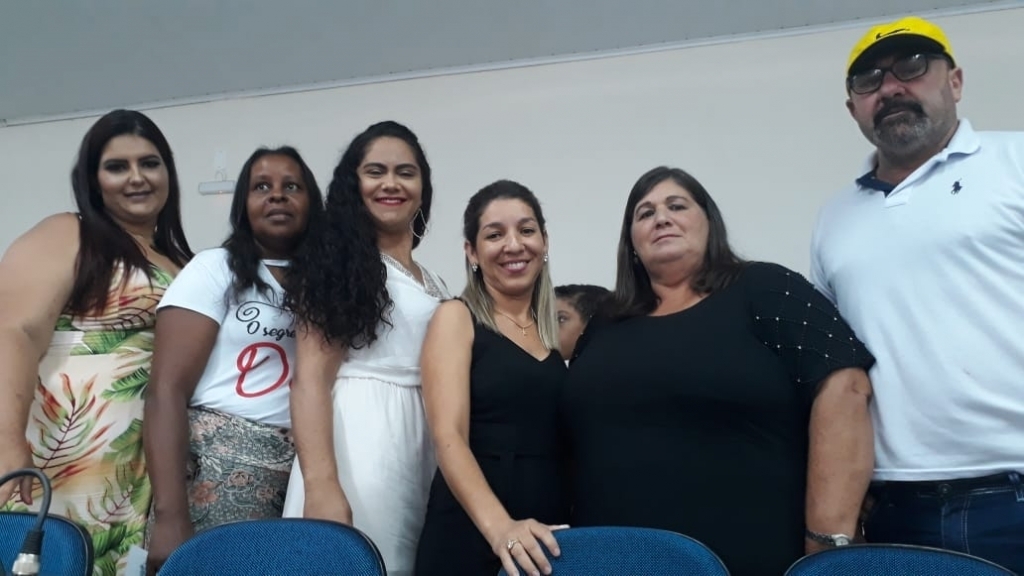Conselheiros Priscila, Maria Aparecida, Vilma, Luciana (assistente social), Marlene e José Arnaldo