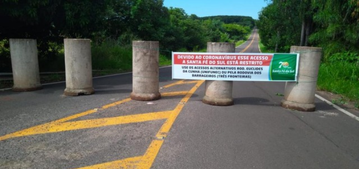 Santa Fé do Sul restringe entradas por causa do coronavírus e monitora outros acessos à cidade