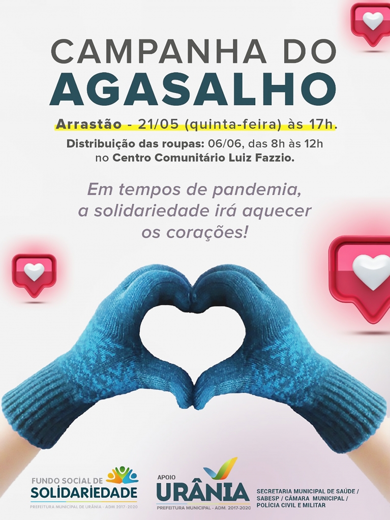 Fundo Social de Urânia lança Campanha do Agasalho 2020