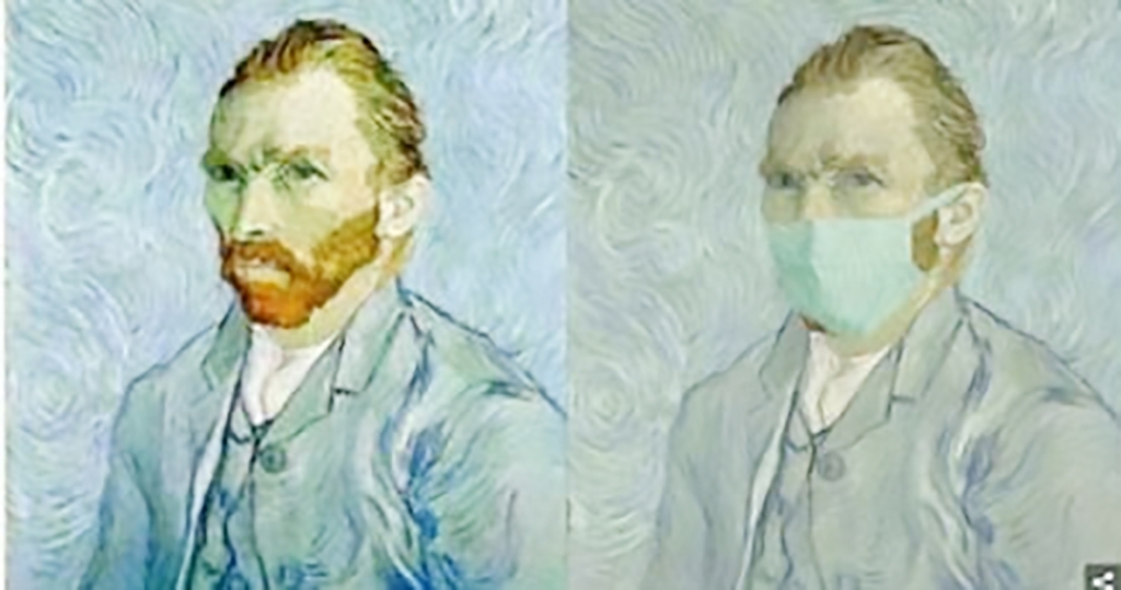 Também foi reinterpretada a obra “Self portrait”, de Vincent Van Gogh