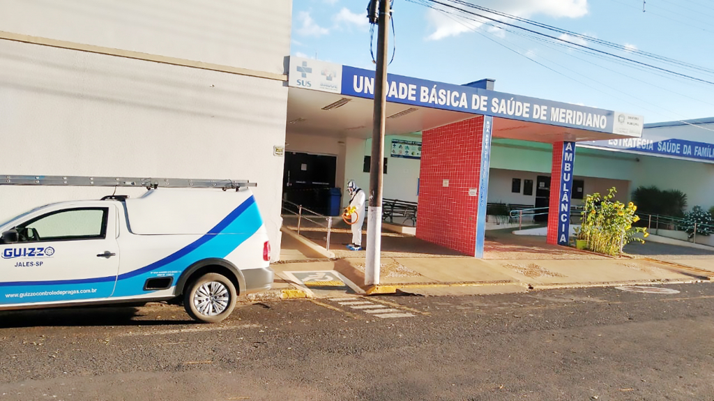 Meridiano também teve diversos pontos da cidade sanitizados