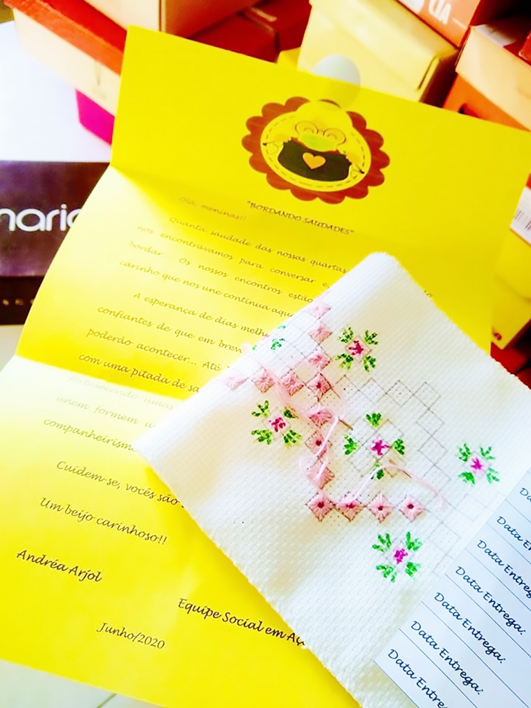 O mimo e o material acompanharam uma linda mensagem de esperança e fé