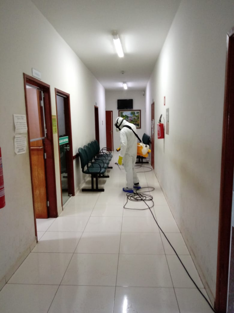 A Unidade Básica de Saúde, devidamente sanitizada pela empresa