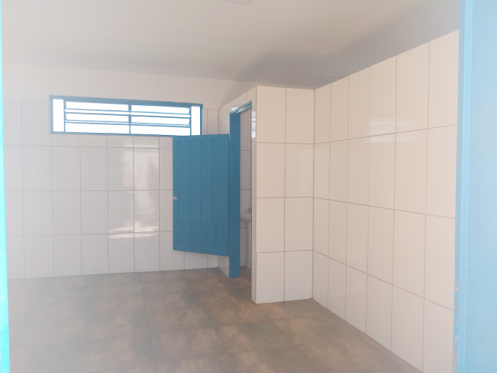O vestiário completamente melhorado