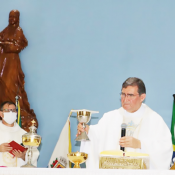 A missa foi presidida pelo bispo diocesano Dom Reginaldo Andrietta