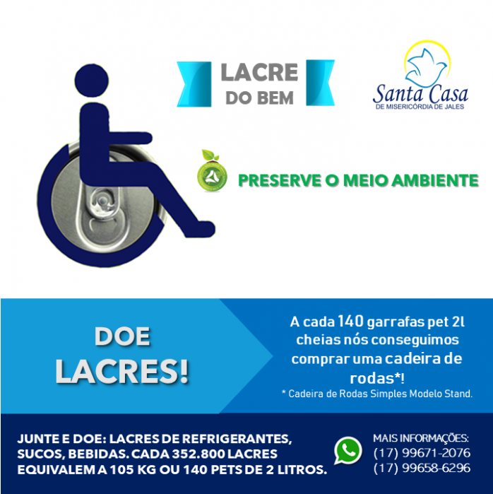 Santa Casa de Misericórdia de Jales inicia projeto de arrecadação de lacres de alumínio