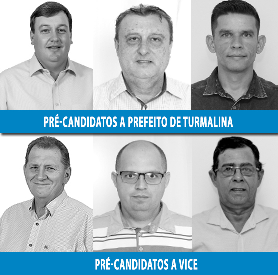 Respectivamente, do lado superior, Alex Ribeiro, Calixto e  Maninho. Abaixo, seus vices: Moacir Savazzi, Renan e Moisés do Jacaré