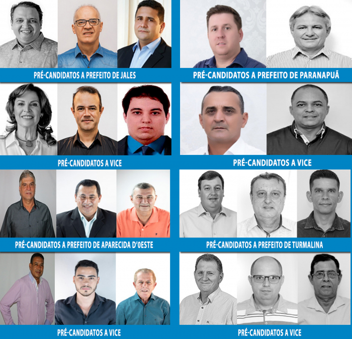 O jogo começou: confira alguns dos candidatos a prefeito e vice de Jales e região
