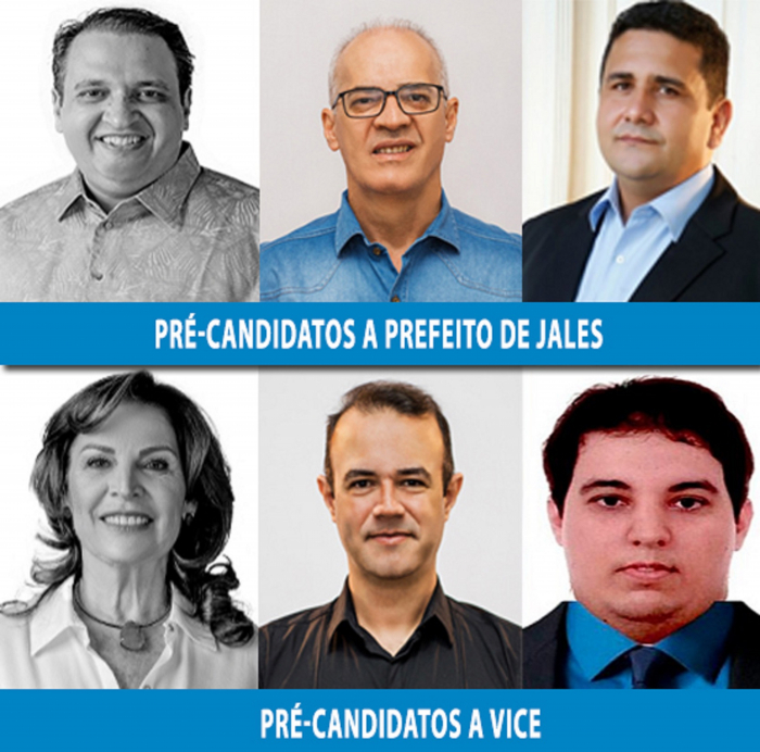 Respectivamente, do lado superior, Luis Henrique Moreira, Luís Especiatto e Ailton Santana. Abaixo, seus vices; Marynilda, Alexandre Periotto e Marcelo Dácia