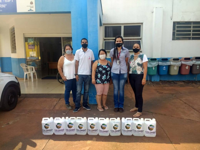 Usina de Santa Albertina doa álcool 70% para Unidade Básica de Saúde de Mesópolis