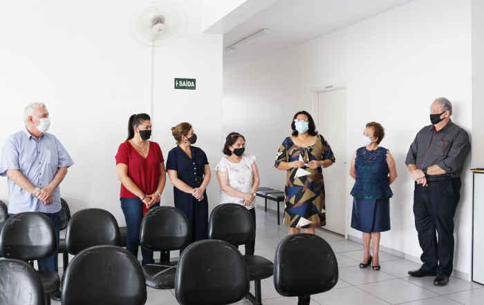 A secretária de Saúde, Maria Aparecida, falou sobre as novas instalações e a felicidade em iniciar os atendimentos na nova e moderna unidade de saúde
