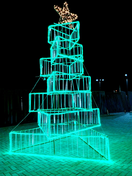 A árvore de natal não poderia faltar