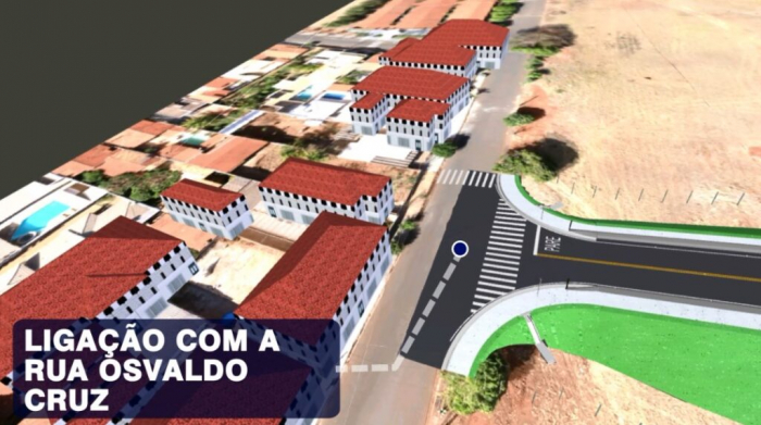 Projeto de um dos viadutos que serão construídos em Jales