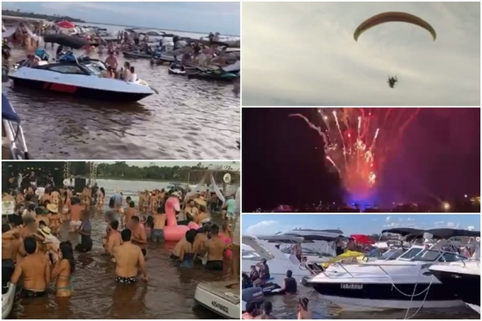 Festa em rio de Santa Fé do Sul reúne centenas de pessoas gerando aglomeração
