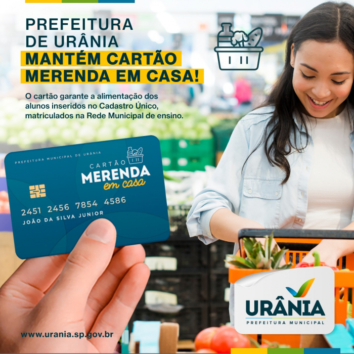 Urânia mantém pagamento de benefício Merenda em Casa aos alunos da Rede Municipal de Ensino