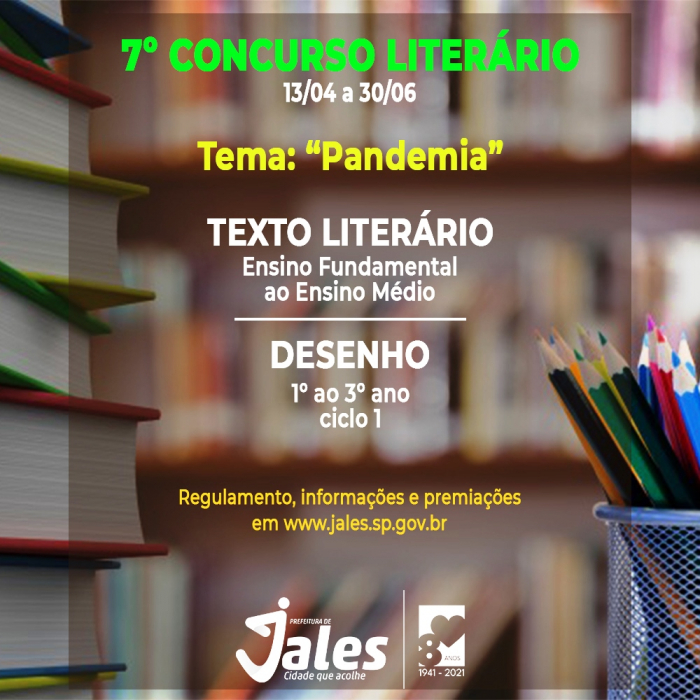 7º Concurso Literário é lançado em comemoração aos 80 anos de Jales