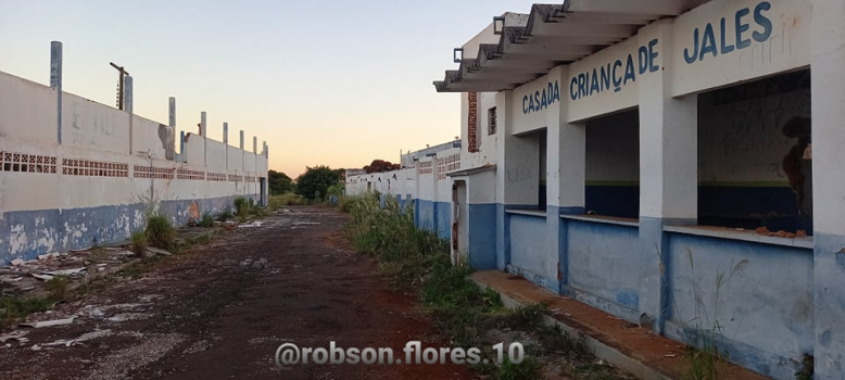 Antiga construção da “barraca” da Casa da Criança