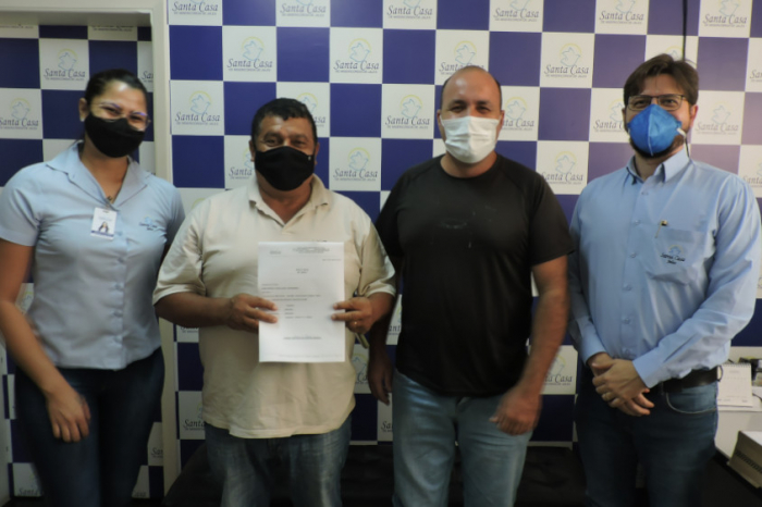 Santa Casa de Jales recebe prefeito de Aspásia e secretário de Esporte que realizaram Ação entre Amigos “População Aspasiense” em prol do hospital